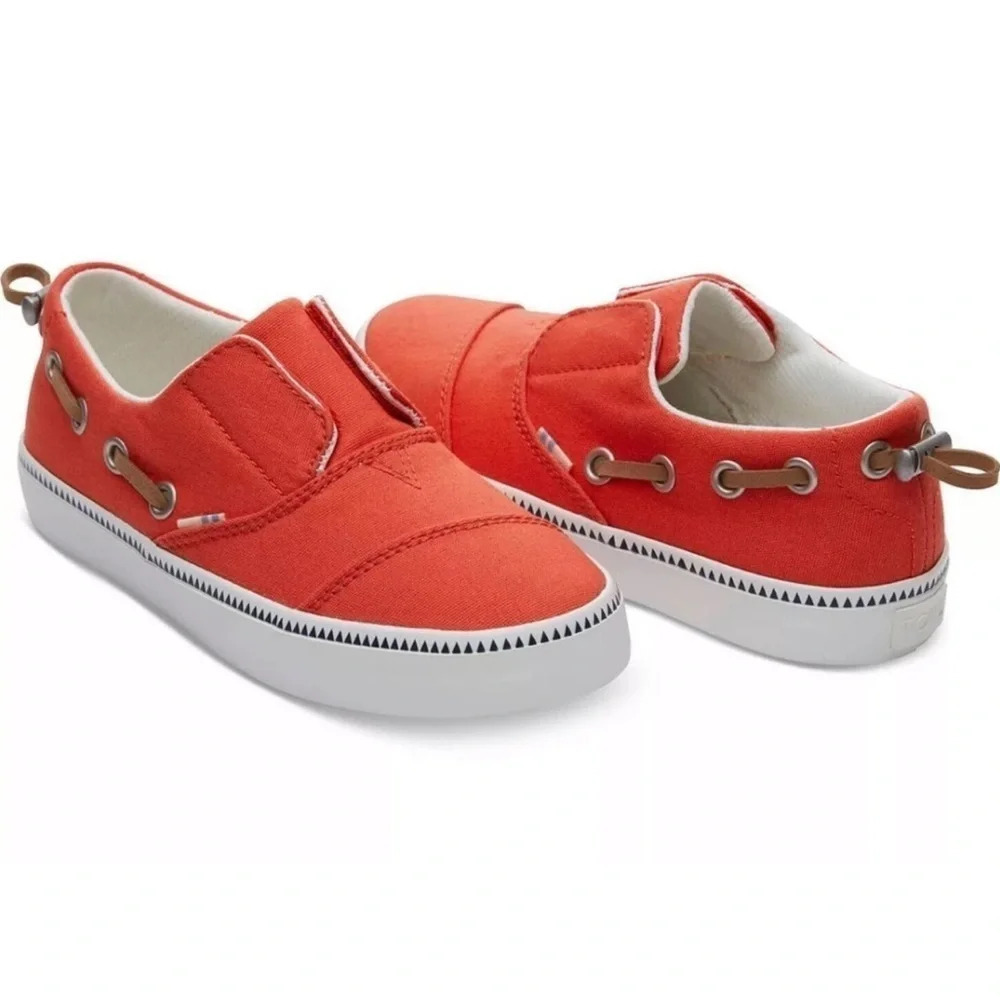 New TOMS youth Pasadena Lacing Eyelet Canvas Sneakers unisex boat shoes